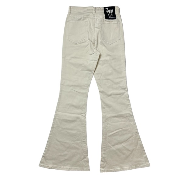 Sandrine Rose size 31 Free People High Waisted Flare Jeans Alpes - Picture 11 of 12